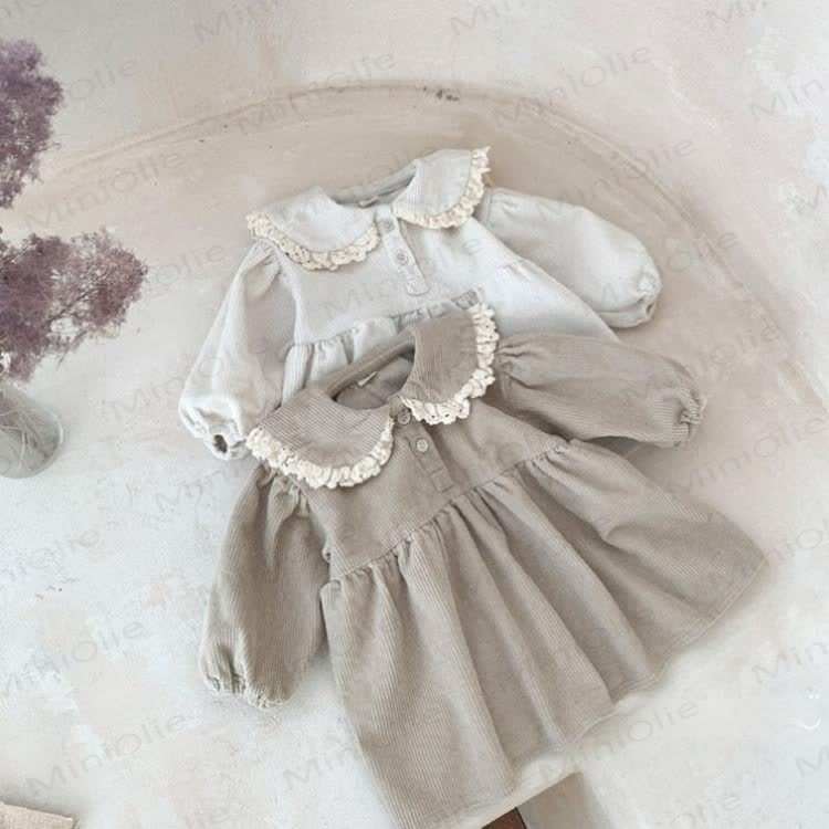 Baby Girl Peter Pan Collar Corduroy Dress - image 1