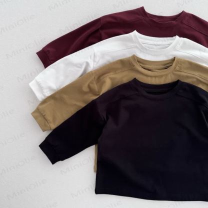 Kid Solid Color Causal T-Shirt - image 4