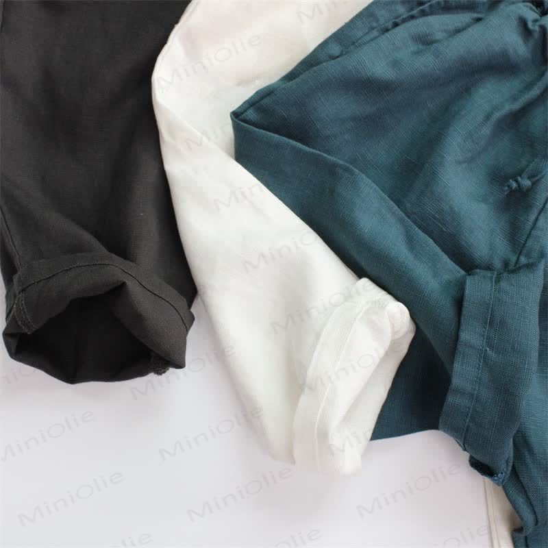 Toddler Solid Color Neutral Timeless Pants - image 3