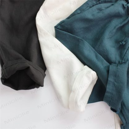 Toddler Solid Color Neutral Timeless Pants - image 3