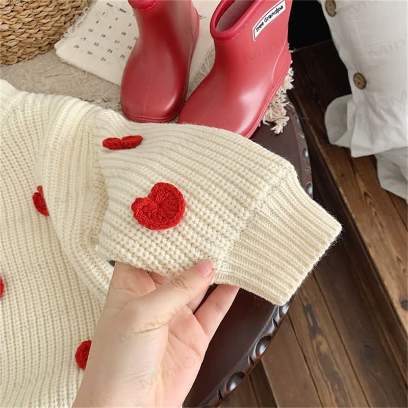 Kid Girls' Heart Knit Sweater - image 4