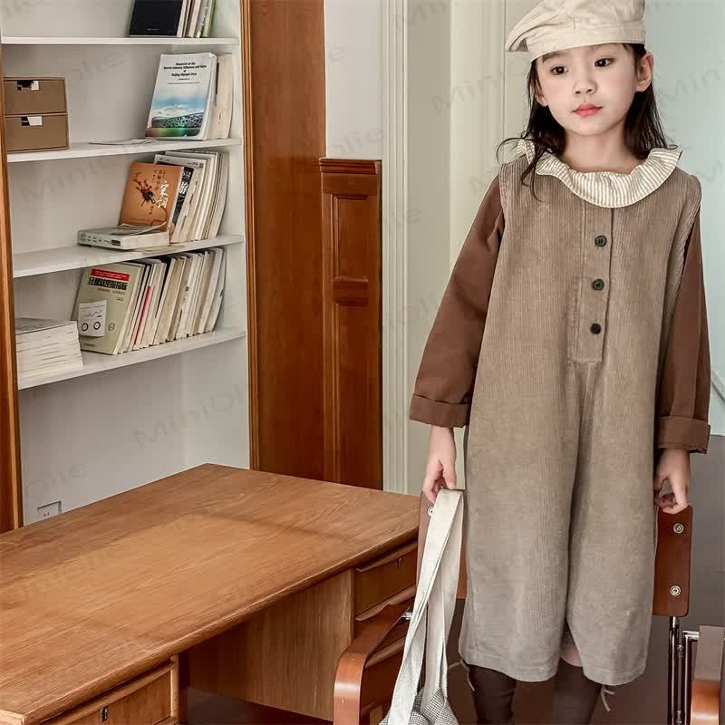 Baby Toddler Cord Solid Color Overalls - image 6