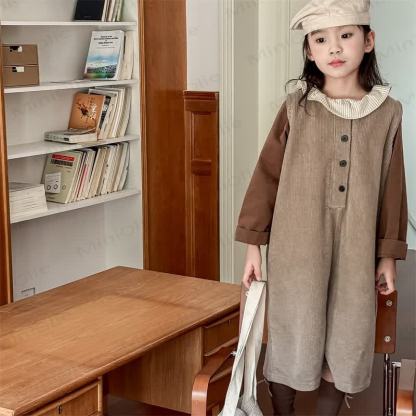 Baby Toddler Cord Solid Color Overalls - image 6