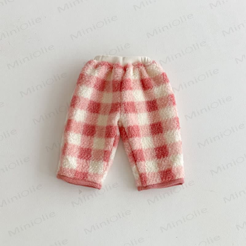 Baby Toddler Girl Fleece Red White Check Outerwear & Pants - Pants - 3-5T - image 7