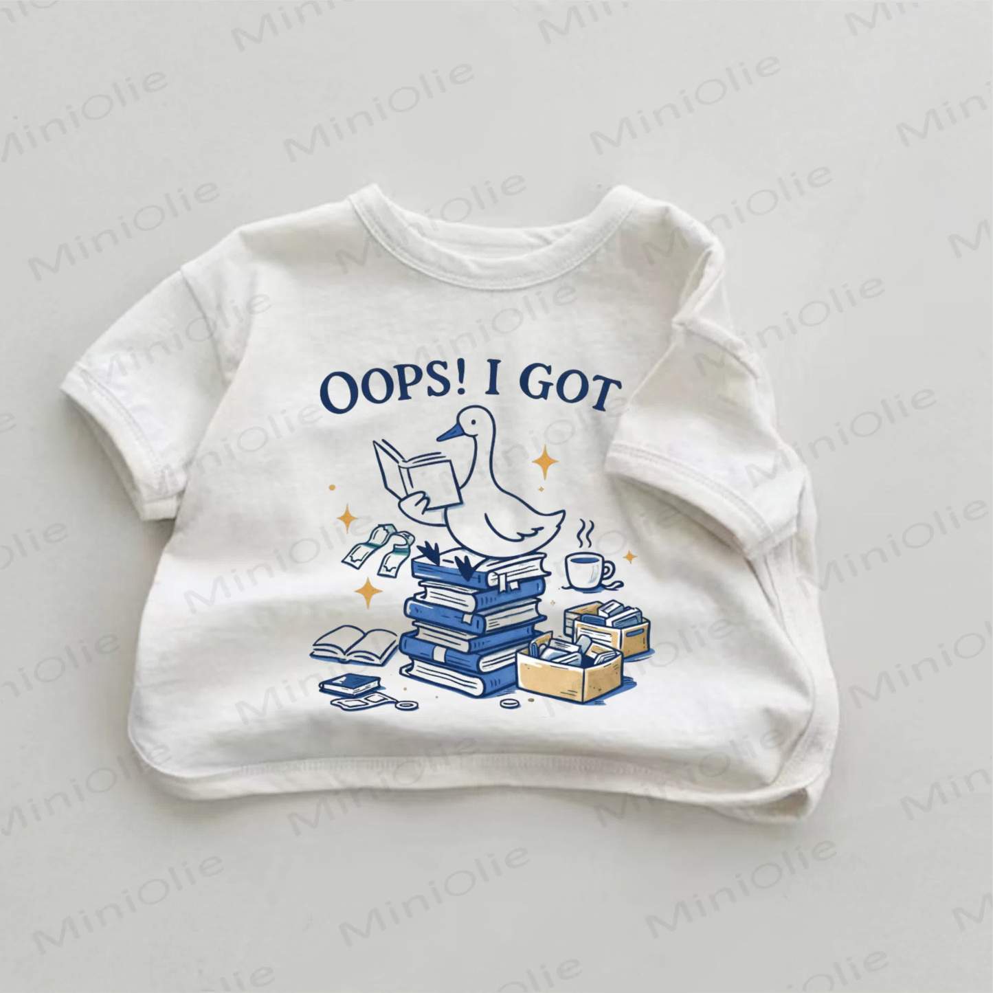 OOPS! I GOT Baby White Goose Print T-shirt - White - 18-24M - image 1