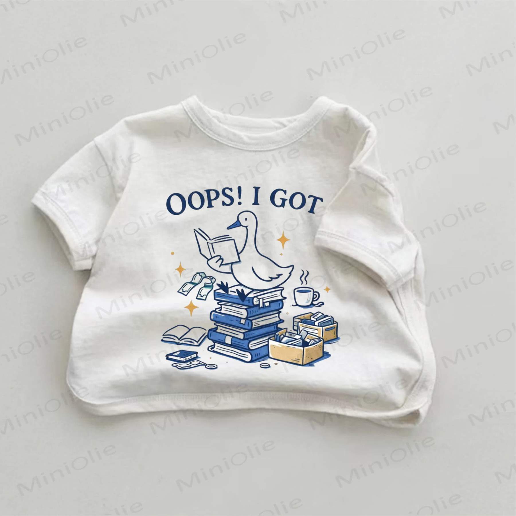OOPS! I GOT Baby White Goose Print T-shirt - White - 18-24M - image 1