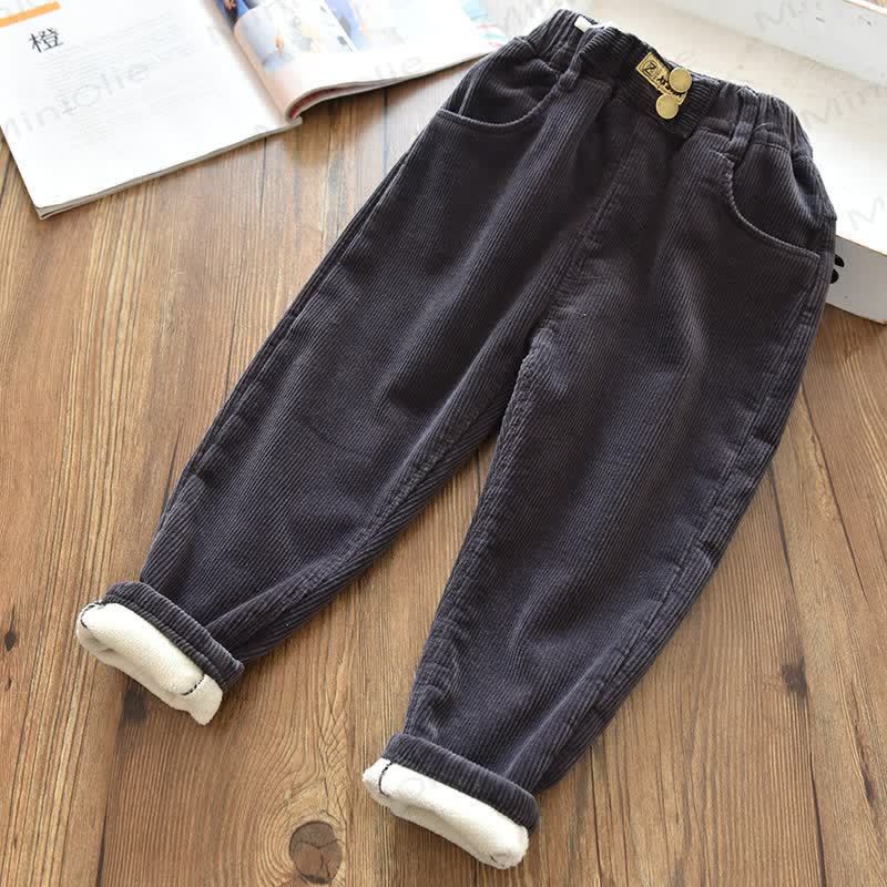 Kid Girl Stretch Velvet Corduroy Pants - Black - 10Y - image 14