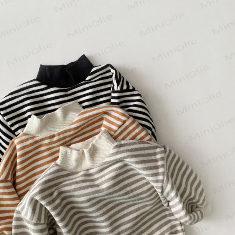 Baby Stripe Mock Neck Top - image 2