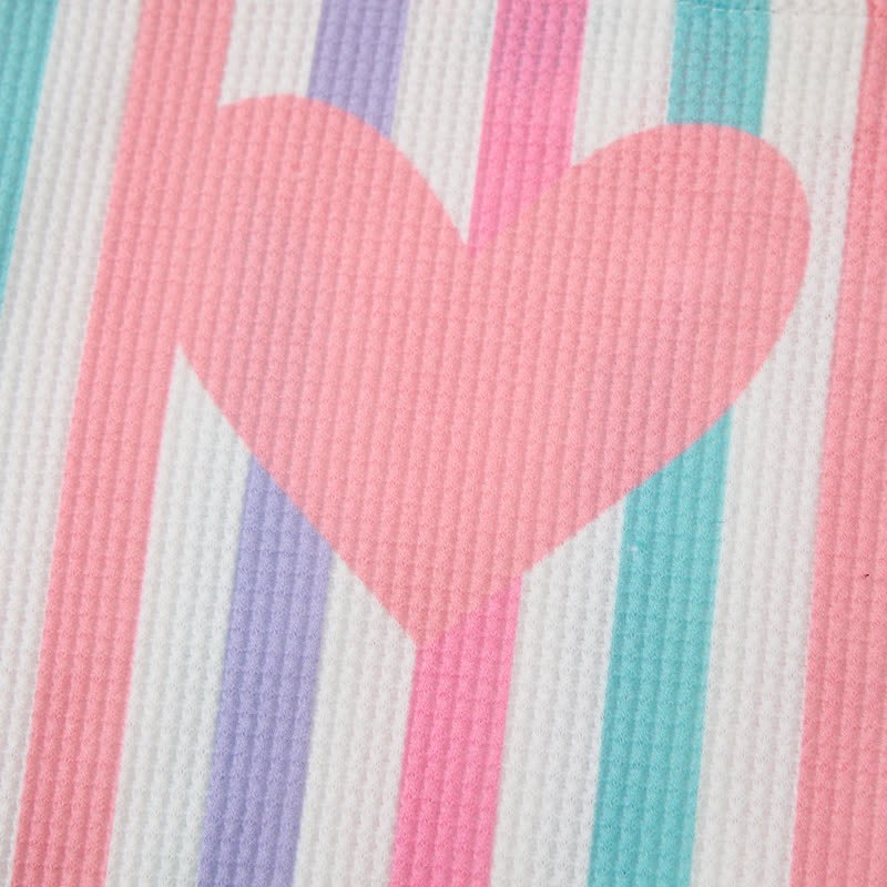 Baby Colorful Striped Hearts Waffle 2-piece Set - image 6