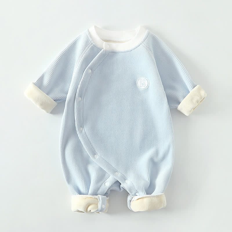 Baby Fleece Newborn Romper - Light Blue - 18-24M - image 6
