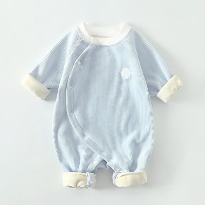 Baby Fleece Newborn Romper - Light Blue - 18-24M - image 6
