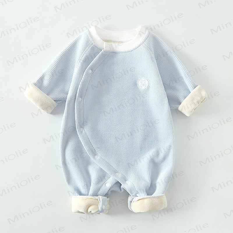 Baby Fleece Newborn Romper - Light Blue - 18-24M - image 5