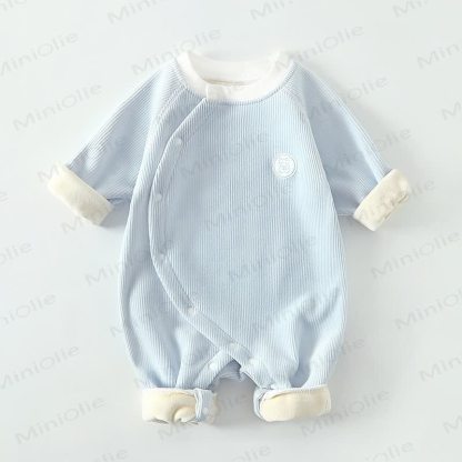 Baby Fleece Newborn Romper - Light Blue - 18-24M - image 5