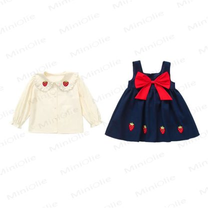 Toddler Kid Girl Strawberry Bow Dress - image 4