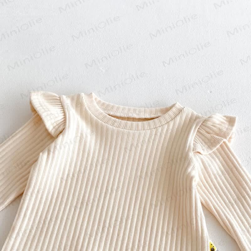 Baby Girls Solid Color Bow Romper - image 12