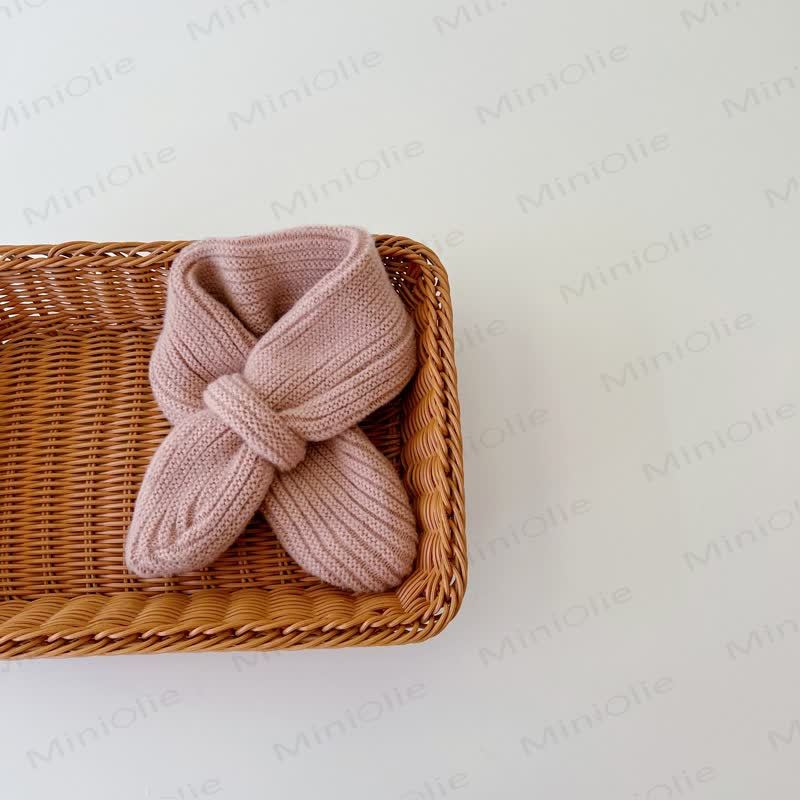Baby Toddler Solid Color Knitted Scarf - Pink - 6M-5T - image 9