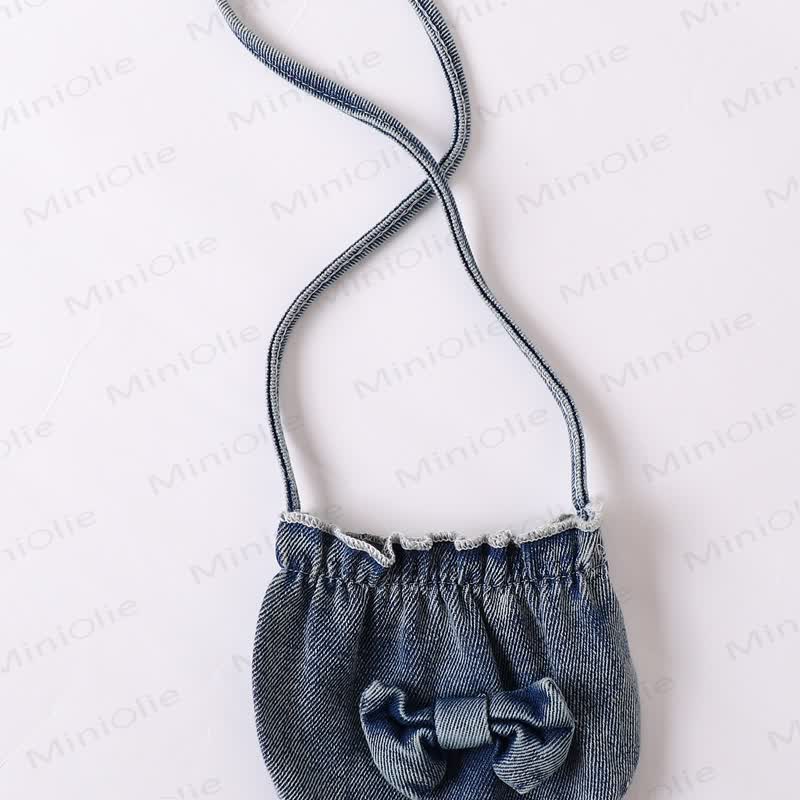 Baby Girl White Blouse Dress & Blue Denim Skirt - image 9