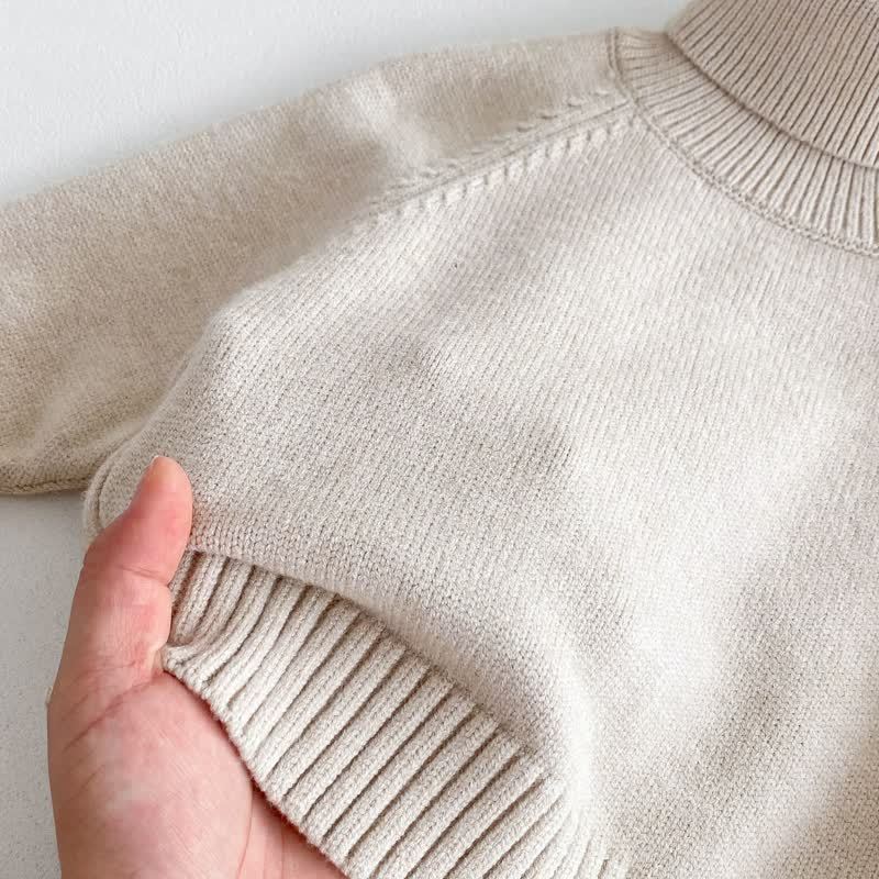 Kid Knitted Solid Color Sweater - image 8
