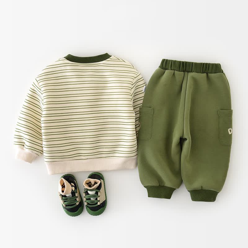 Baby Dinosaur Stripe Green Top or Pants - image 3