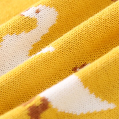  Baby Knitted Goose Yellow Romper - image 10