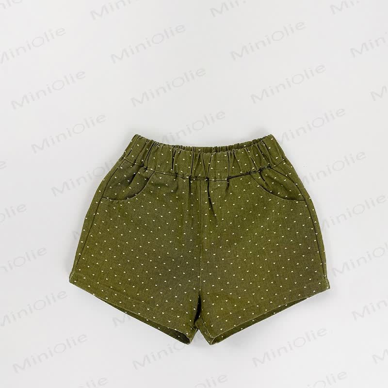 Toddler Polka Dot Shorts - Green - 6-7T - image 3