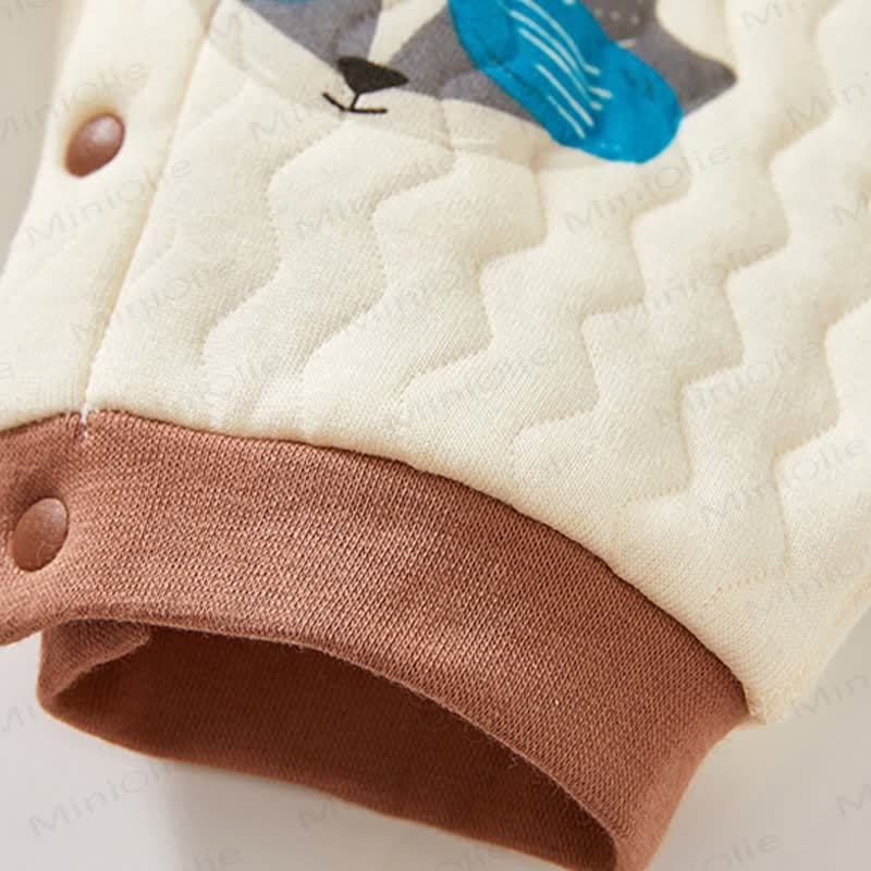 Baby Cartoon Animals Quilted Romper - image 6