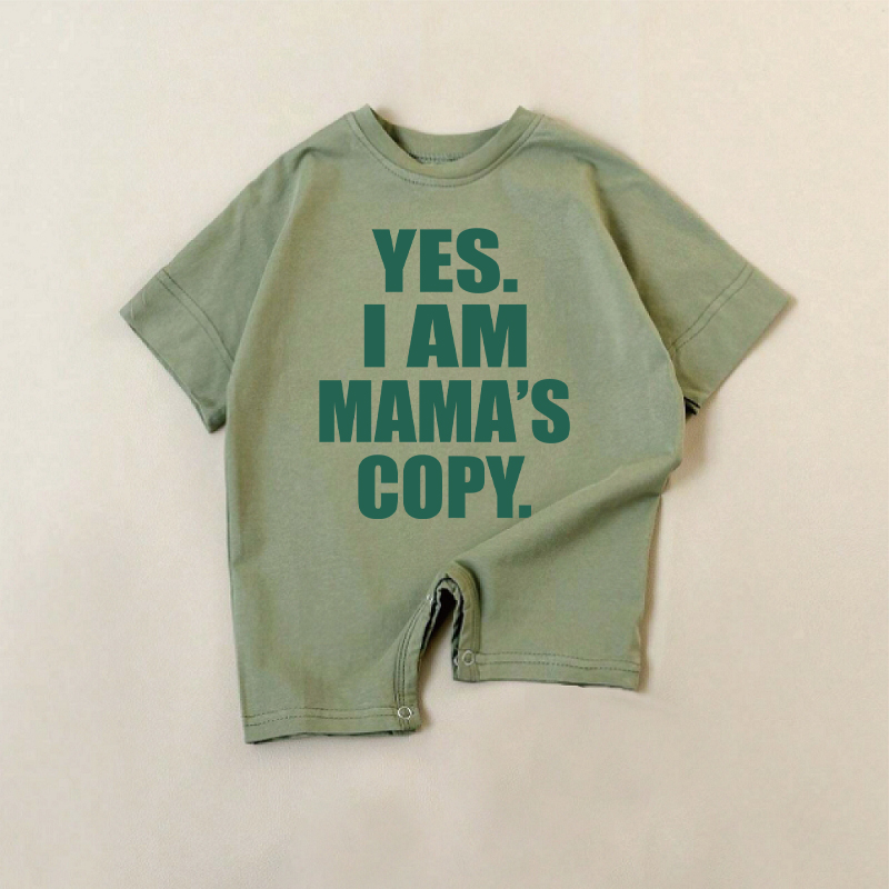 YES. I AM MAMA'S COPY. Baby Green Romper - Green - 18-24M - image 1
