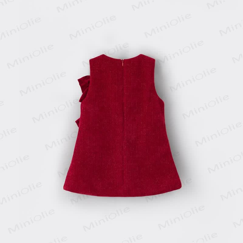 Toddler Triple Bow Sweet Red Dress - image 2