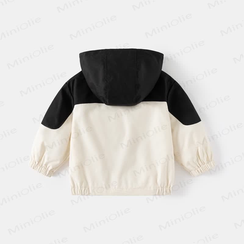 Kid Boy Contrast Color Hooded Jacket - image 3