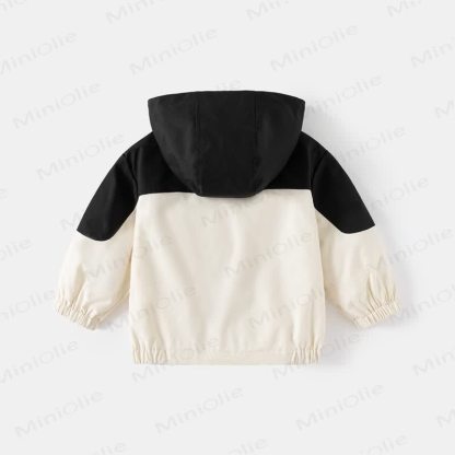 Kid Boy Contrast Color Hooded Jacket - image 3