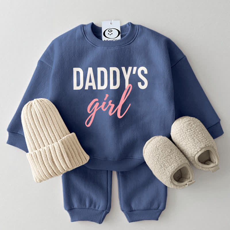DAD/DADDY'S GIRL Daddy and Me Sweatshirt/Set - Blue - Baby Set: 2-3T - image 2