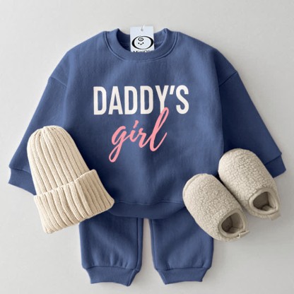 DAD/DADDY'S GIRL Daddy and Me Sweatshirt/Set - Blue - Baby Set: 2-3T - image 2