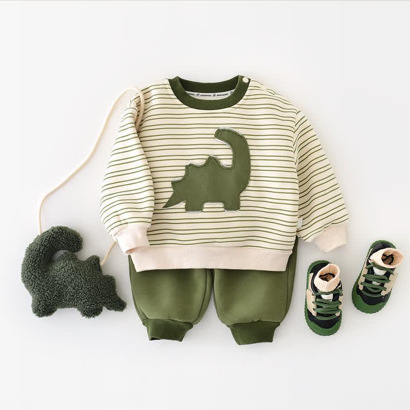 Baby Dinosaur Stripe Green Top or Pants - image 4