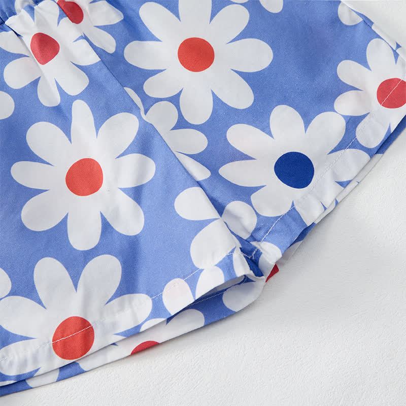 Baby Toddler Daisy Blue Top and Shorts 2-piece Set - image 7
