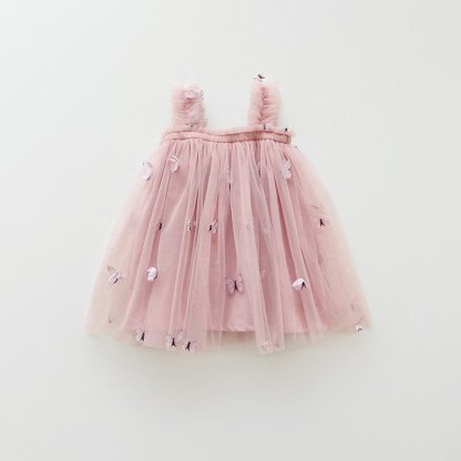 Toddler Girl Bow Mesh Sleeveless Tutu Dress - Pink - 5-7T - image 4