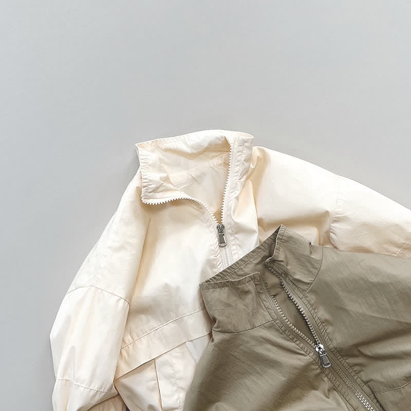 Toddler Boy Retro Stand Collar Jacket - image 5