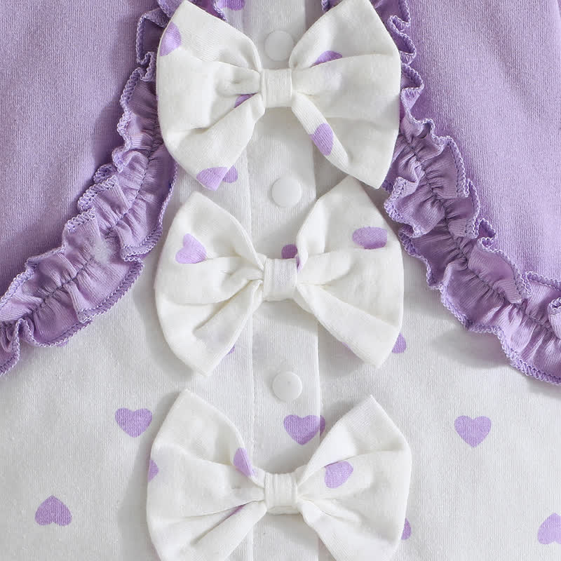 Baby Girl Bow Love Heart Romper with Headband - image 19
