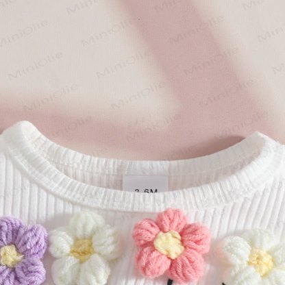 Baby 2-Piece Flower Dress Set with Headband - image 8