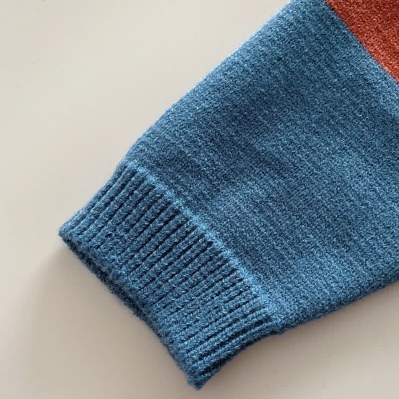 Baby Toddler Colorblock Knit Cardigan or Denim Bear Pants - image 7