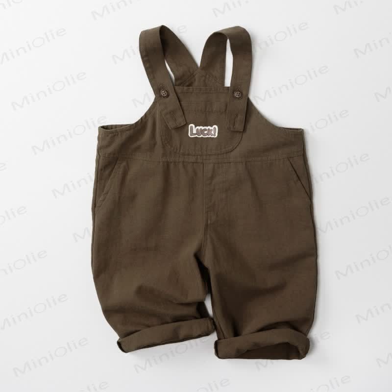 LUCK Baby Toddler Solid Color Overalls - Brown - 8Y - image 6