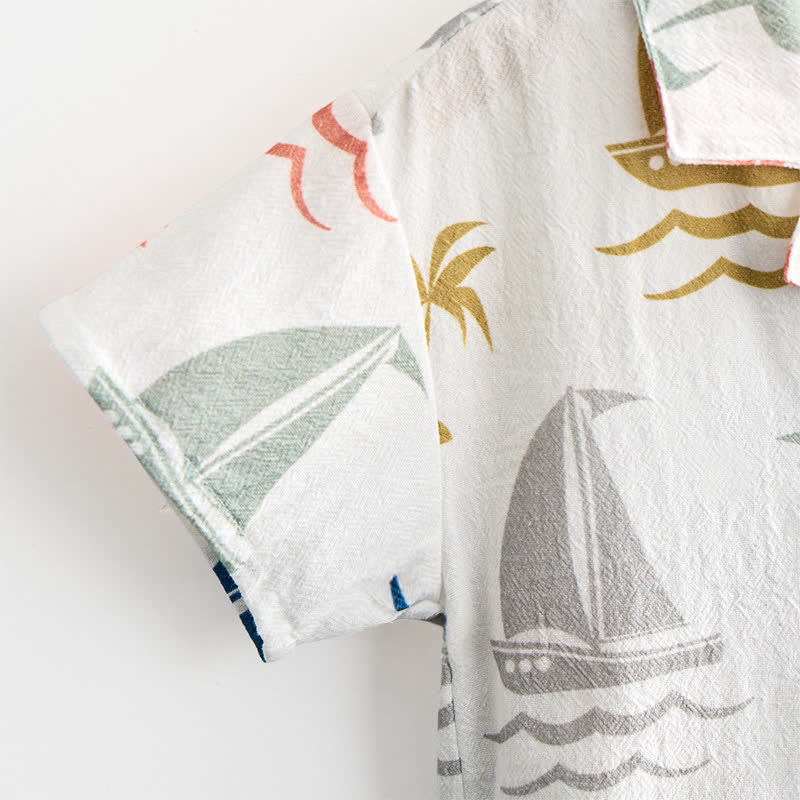 Baby Toddler Sailboat Shirt and Shorts 2-piece Set - image 7