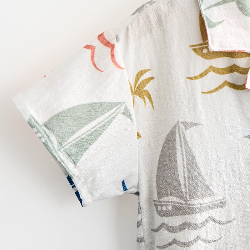 Baby Toddler Sailboat Shirt and Shorts 2-piece Set - image 7