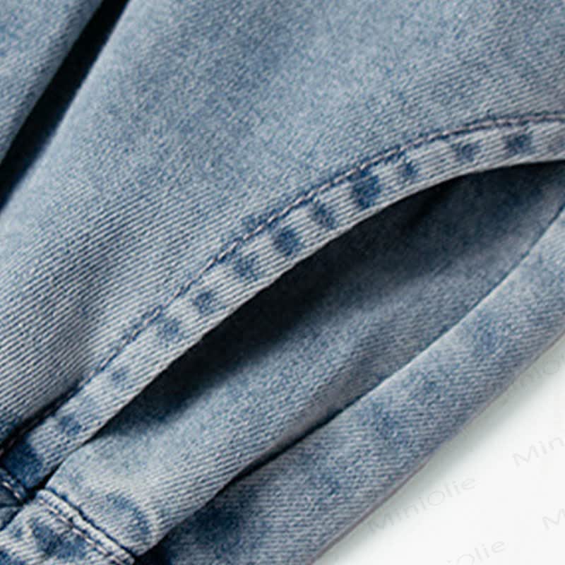 Toddler Boys Denim Solid Blue Pants - image 6