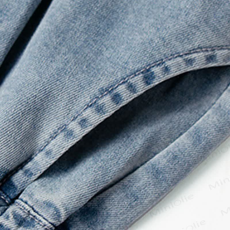 Toddler Boys Denim Solid Blue Pants - image 6