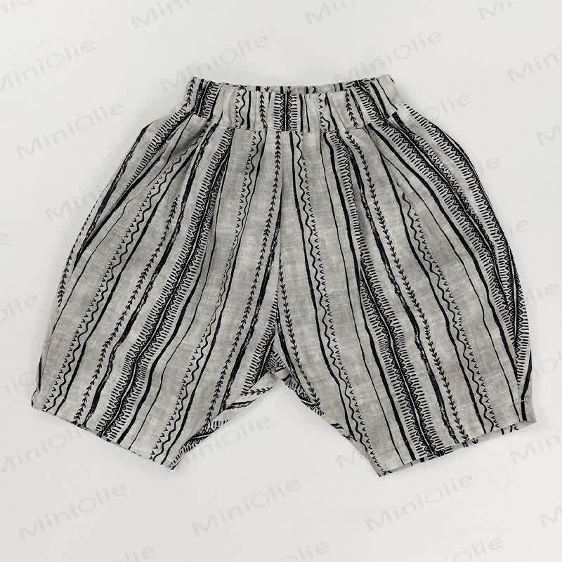 Toddler Cotton Striped Tee or Shorts - LightGrey - 6-7T - image 3