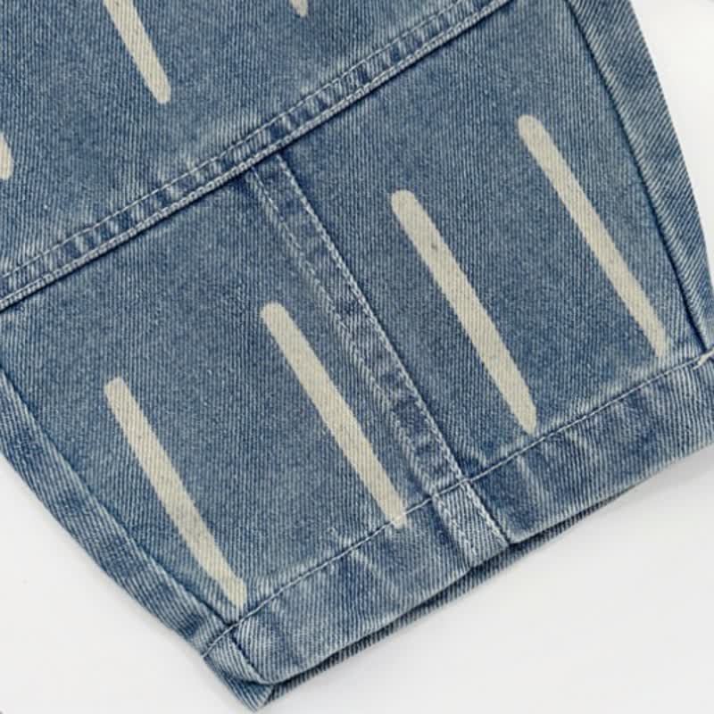 Baby Toddler Blue Vertical Stripes Denim Pants - image 5