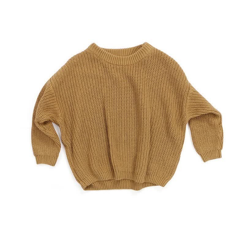Baby Toddler Solid Color Warm Sweater - Ginger - 5-6T - image 4