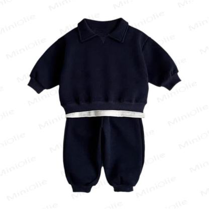 Baby Toddler Solid Color 2-piece Set - Navy Blue - 5-7T - image 6