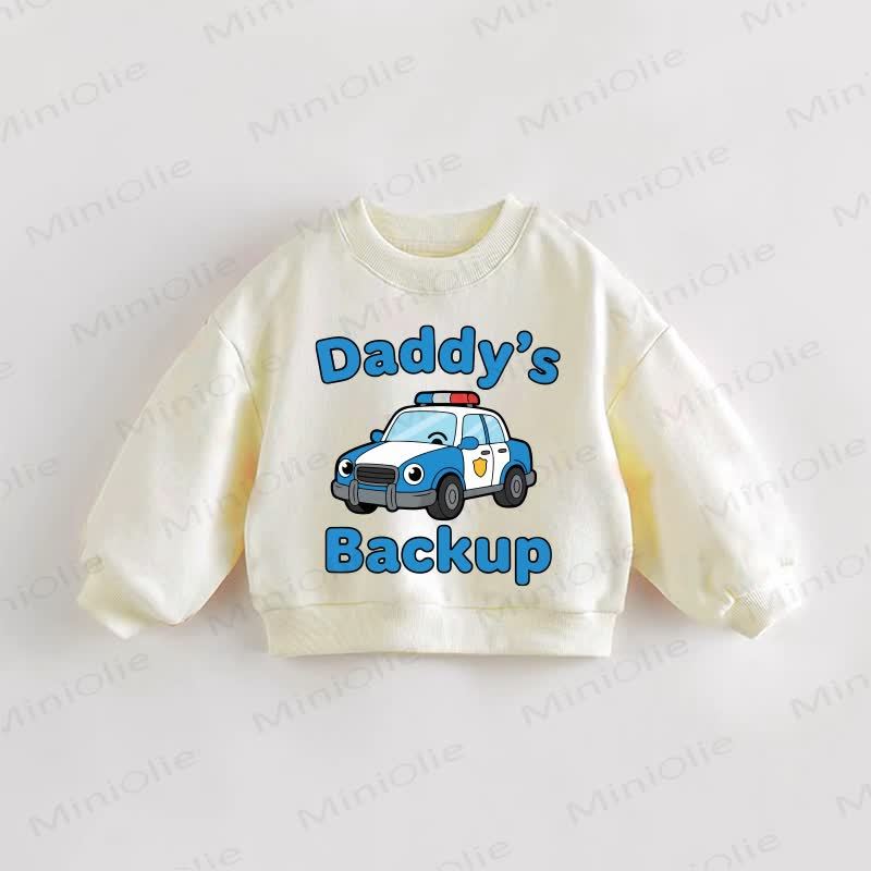 DADDY'S BACKUP Baby Toddler Sweatshirt - Cream - 3-5T - image 1