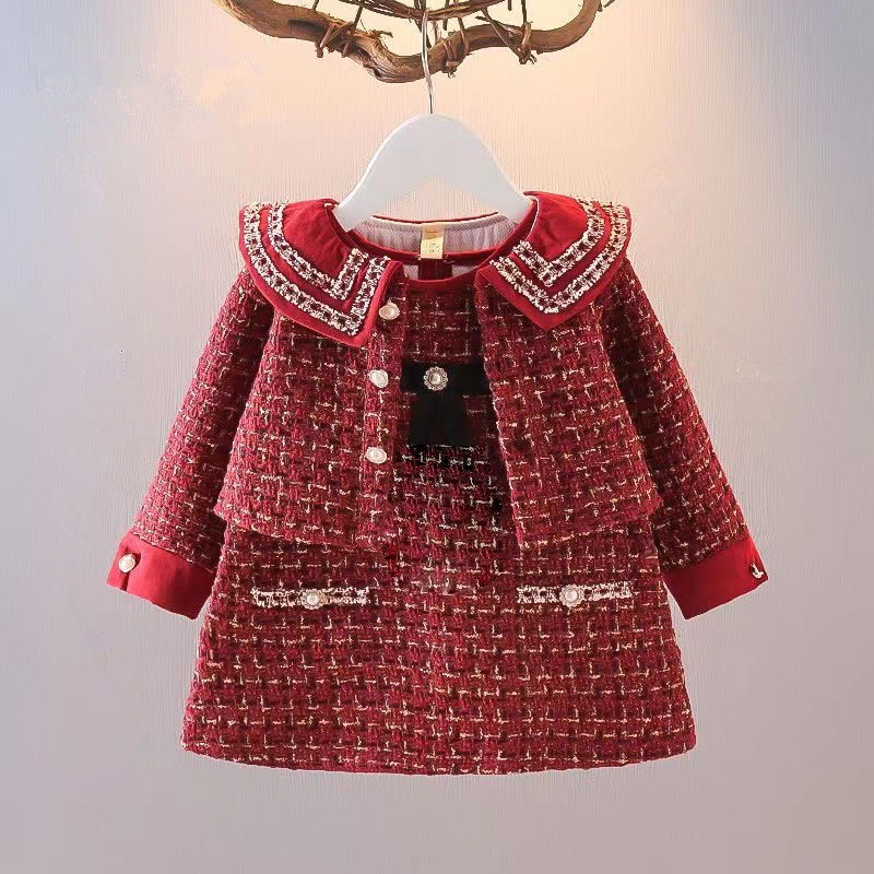 Baby Toddler Bow Sweet Red Set - Red - 3-5T - image 1